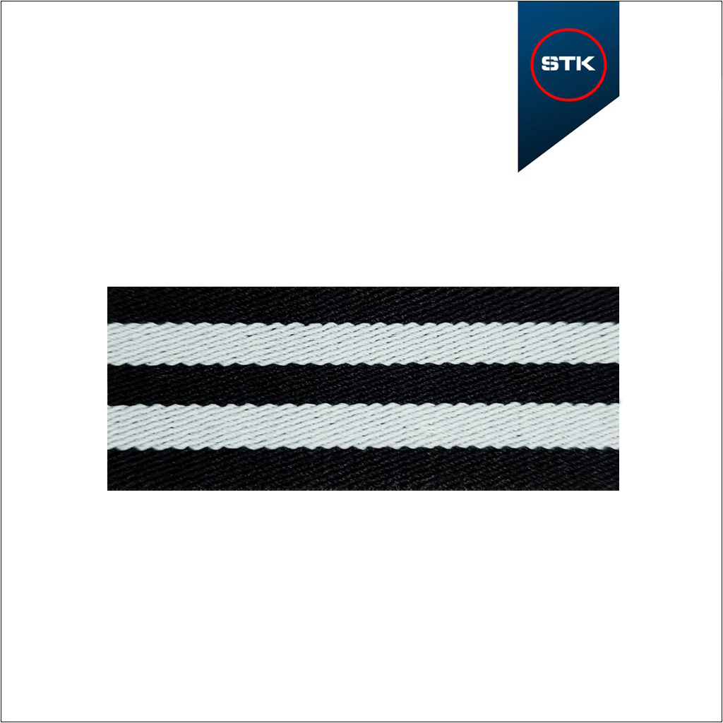 ELÁSTICO STK DIAGONAL 45MM PRETO / BCO / PTO / BCO / PRETO
