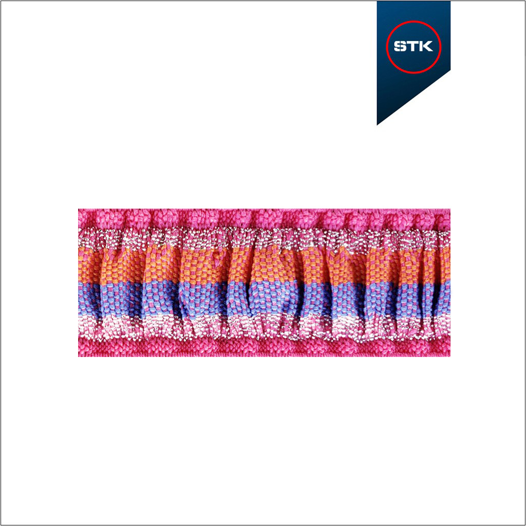 ELÁSTICO STK 648 PLISSADO 30MM PINK / PRATA / AZUL1727 / LARANJA
