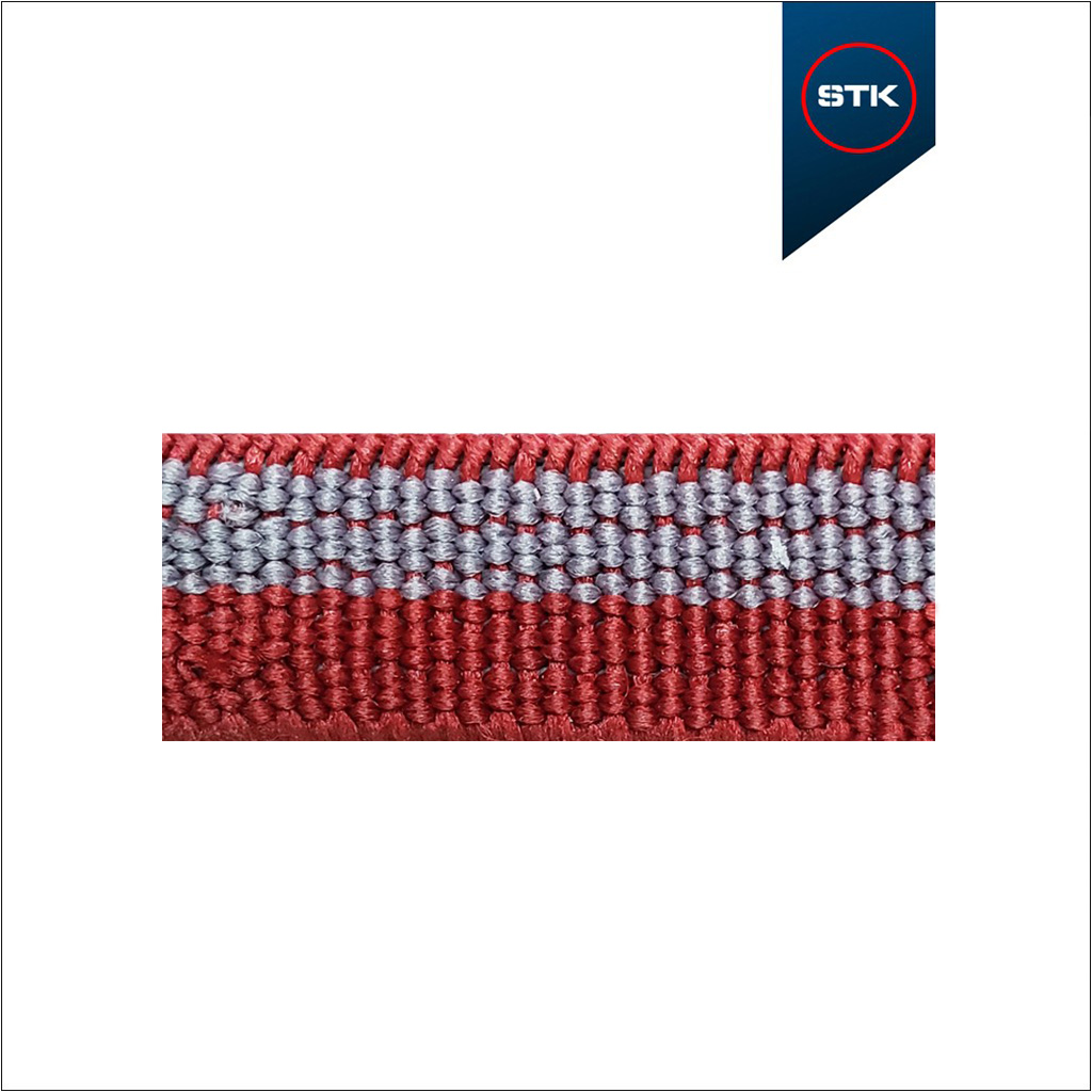 ELÁSTICO STK 157 EXPORTAÇÃO 10MM VERMELHO265 / CINZA1722