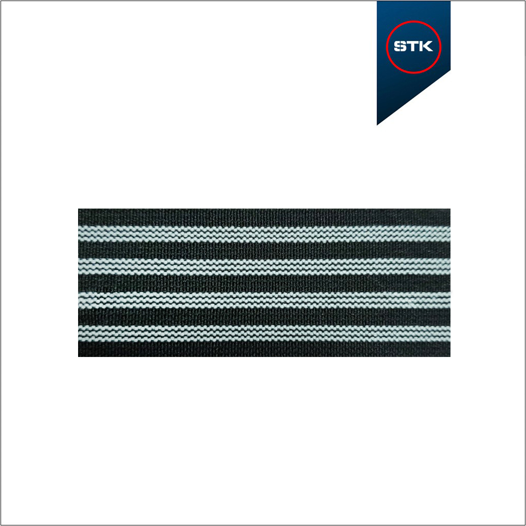 ELÁSTICO STK 156 EXPORTAÇÃO 40MM PRETO / BRANCO / PRETO / BRANCO