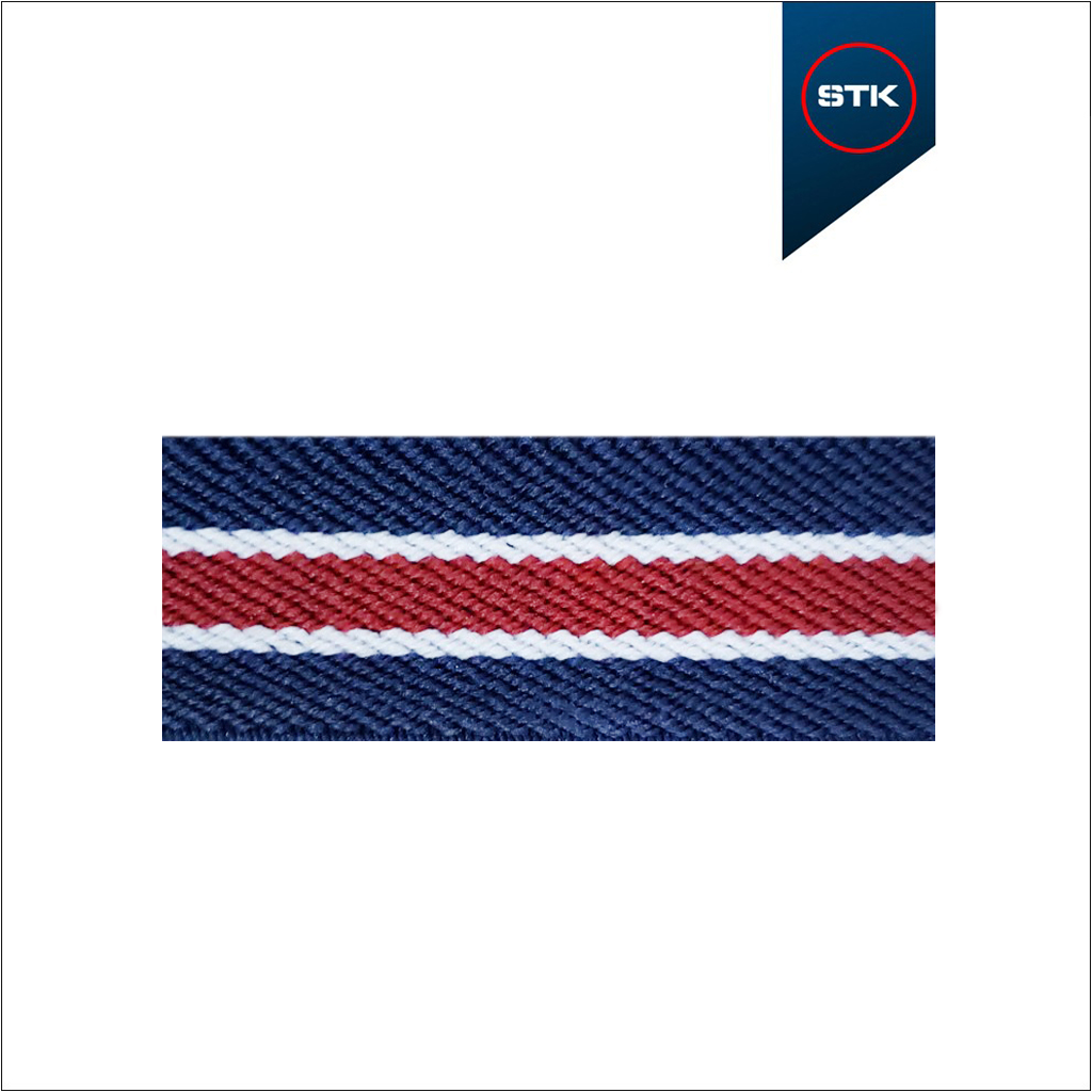 ELÁSTICO STK DIAGONAL 20MM MARINHO / BCO / 265 / BCO / 1716
