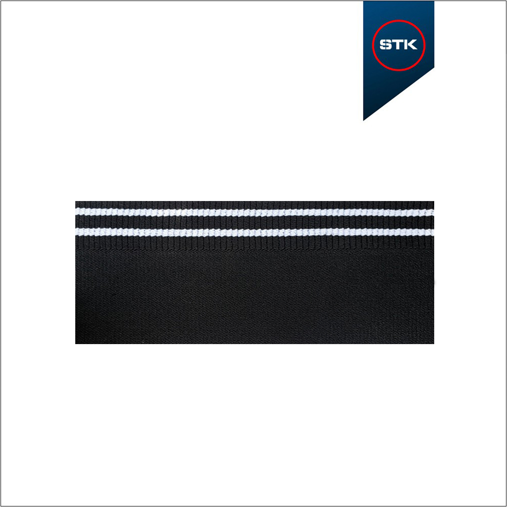 ELÁSTICO STK 52 SOCKS 150MM  PRETO / BRANCO