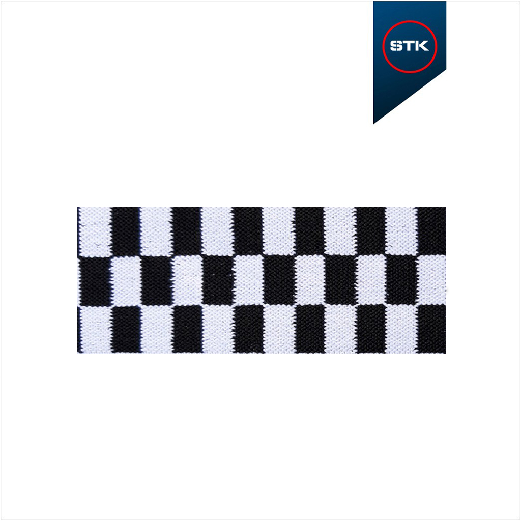 ELÁSTICO STK 1090 XADREZ 1088 40MM BRANCO / PRETO