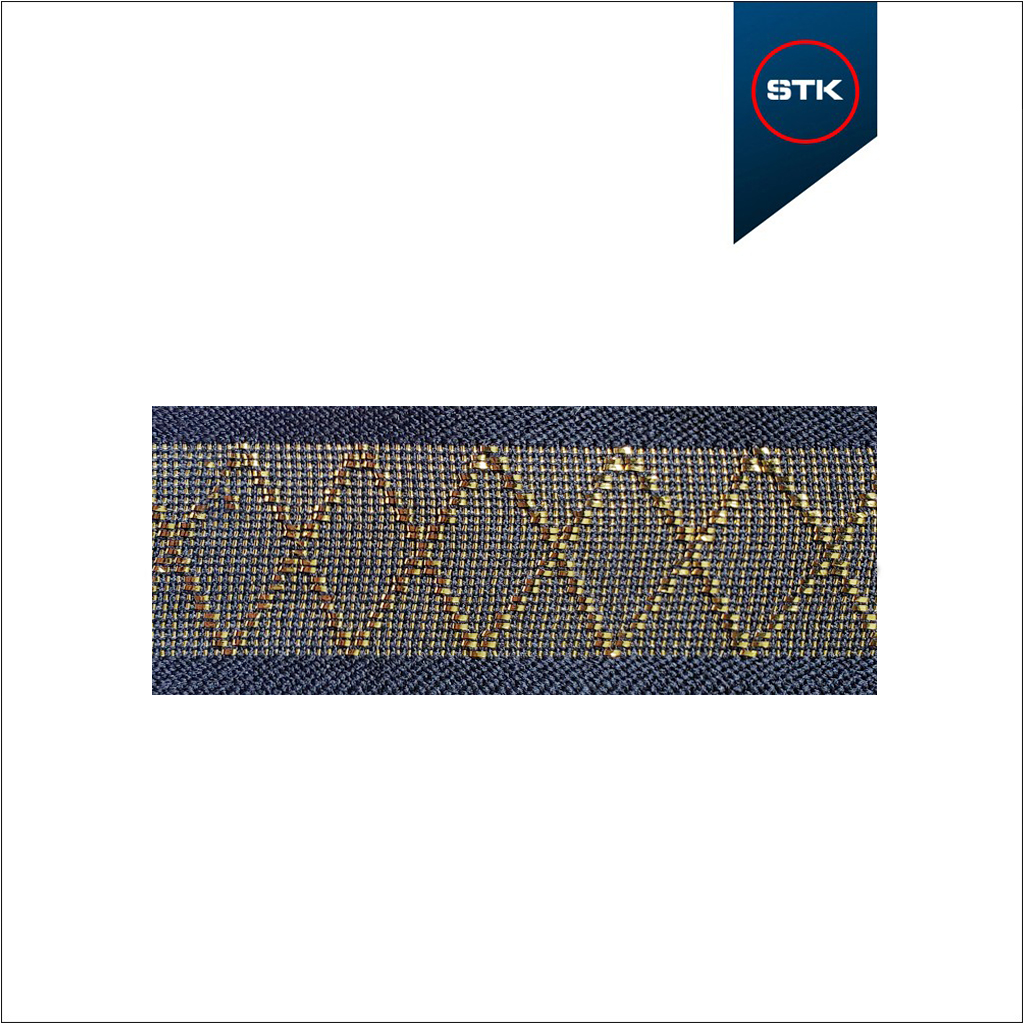 ELÁSTICO STK 1096 45MM PRETO / METAL DOURADO