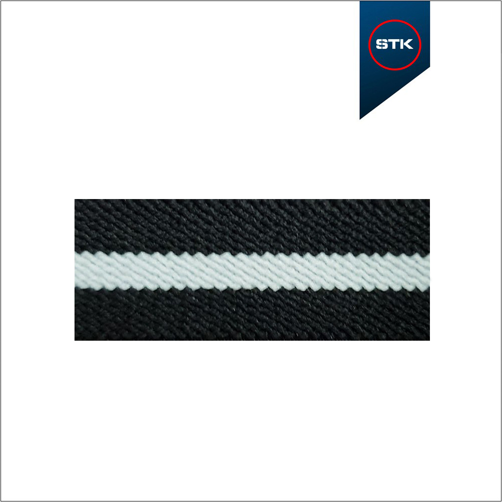 ELÁSTICO STK DIAGONAL 20MM PTO / BRANCO / PRETO