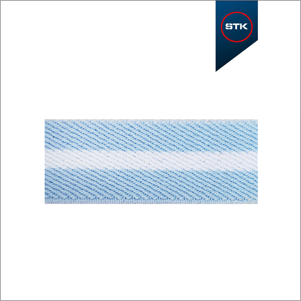ELÁSTICO STK DIAGONAL 20MM AZUL BB / BRANCO / AZUL BB