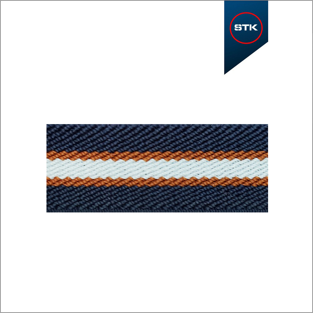 ELÁSTICO STK DIAGONAL 20MM MARINHO / FERRUGEM / BCO...