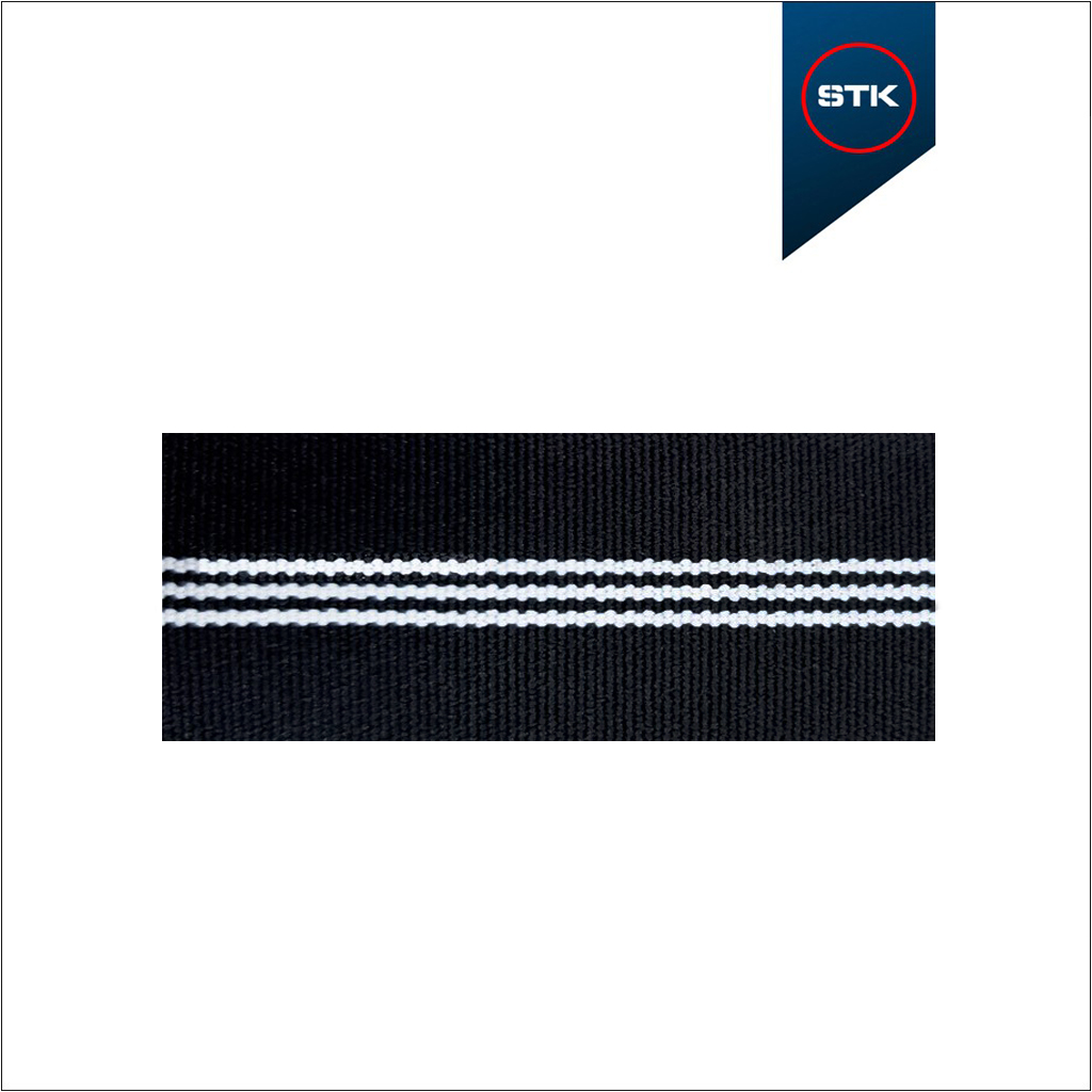 ELÁSTICO STK 592 EXPORTAÇÃO 4X1 30MM  PRETO / BRANCO