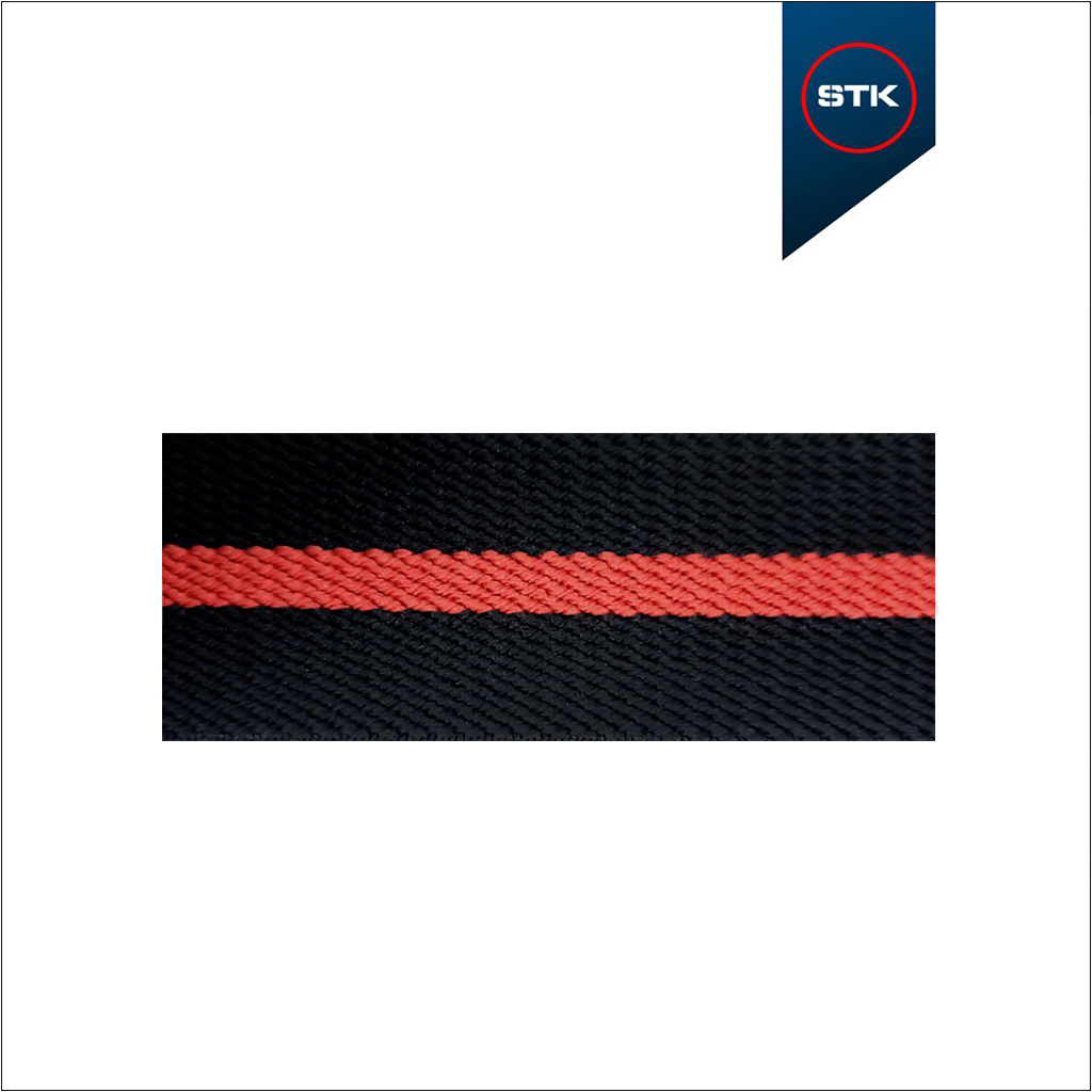 ELÁSTICO STK 165 40MM PRETO / VERMELHO265 / PRETO 16,5 / 7 / 16,5