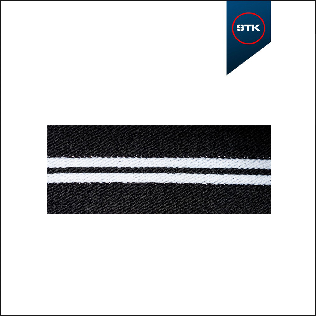 ELÁSTICO STK DIAG 40MM PRETO / LUREX PTO / BCO