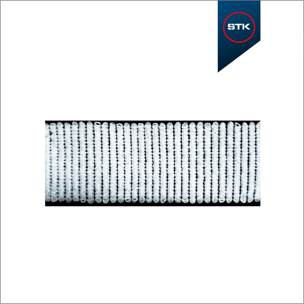 ELÁSTICO STK 854 CANELADO 30MM PRETO / BRANCO
