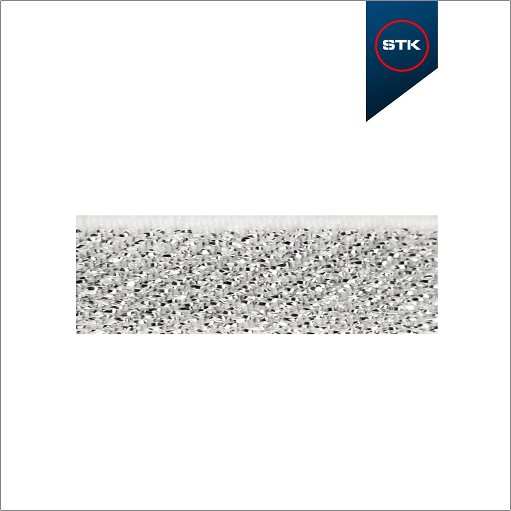 ELÁSTICO STK 171 10MM BRANCO / LUREX ´PRATA