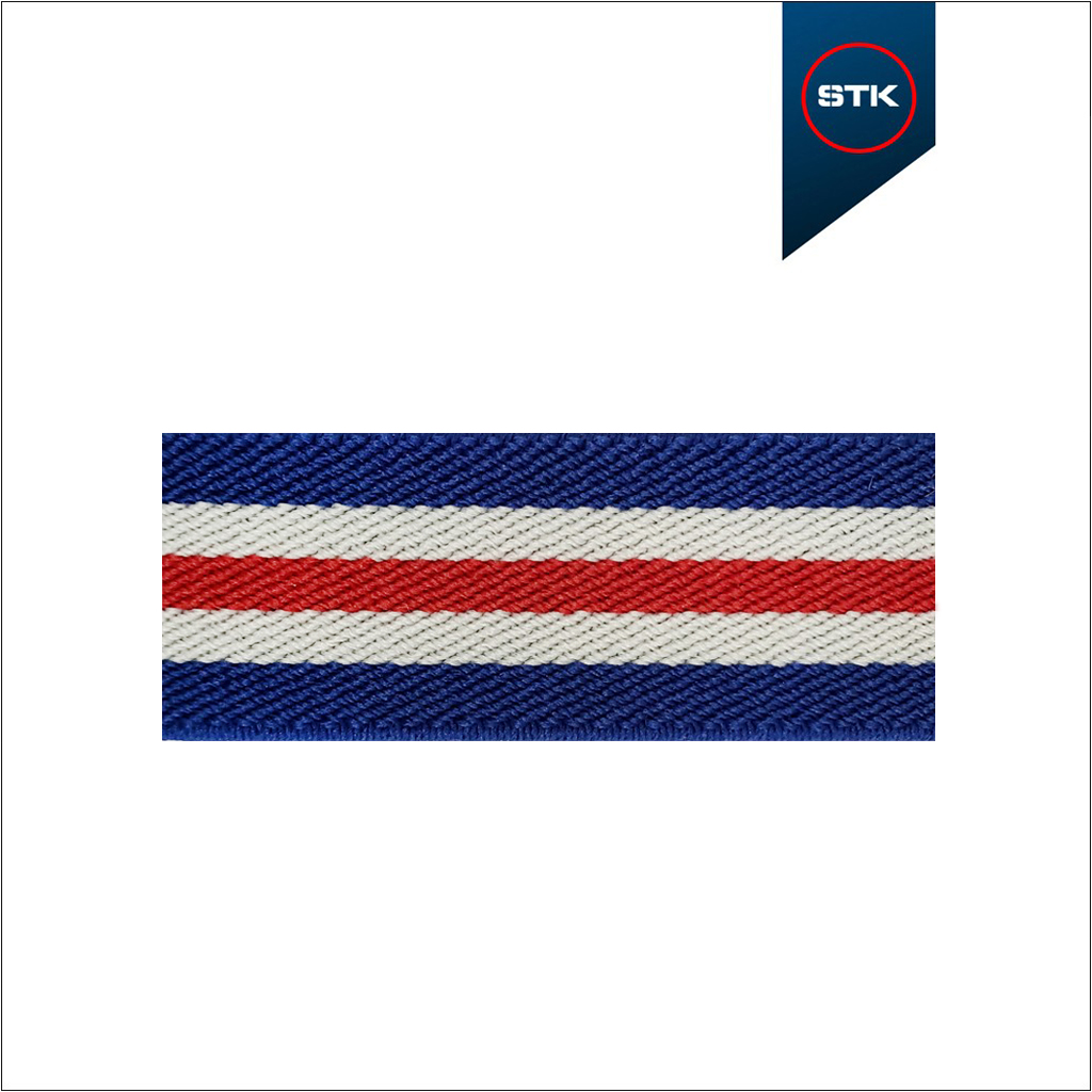 ELÁSTICO STK DIAGONAL 25MM AZUL STK / CREME / 1710 / CREME / AZUL STK