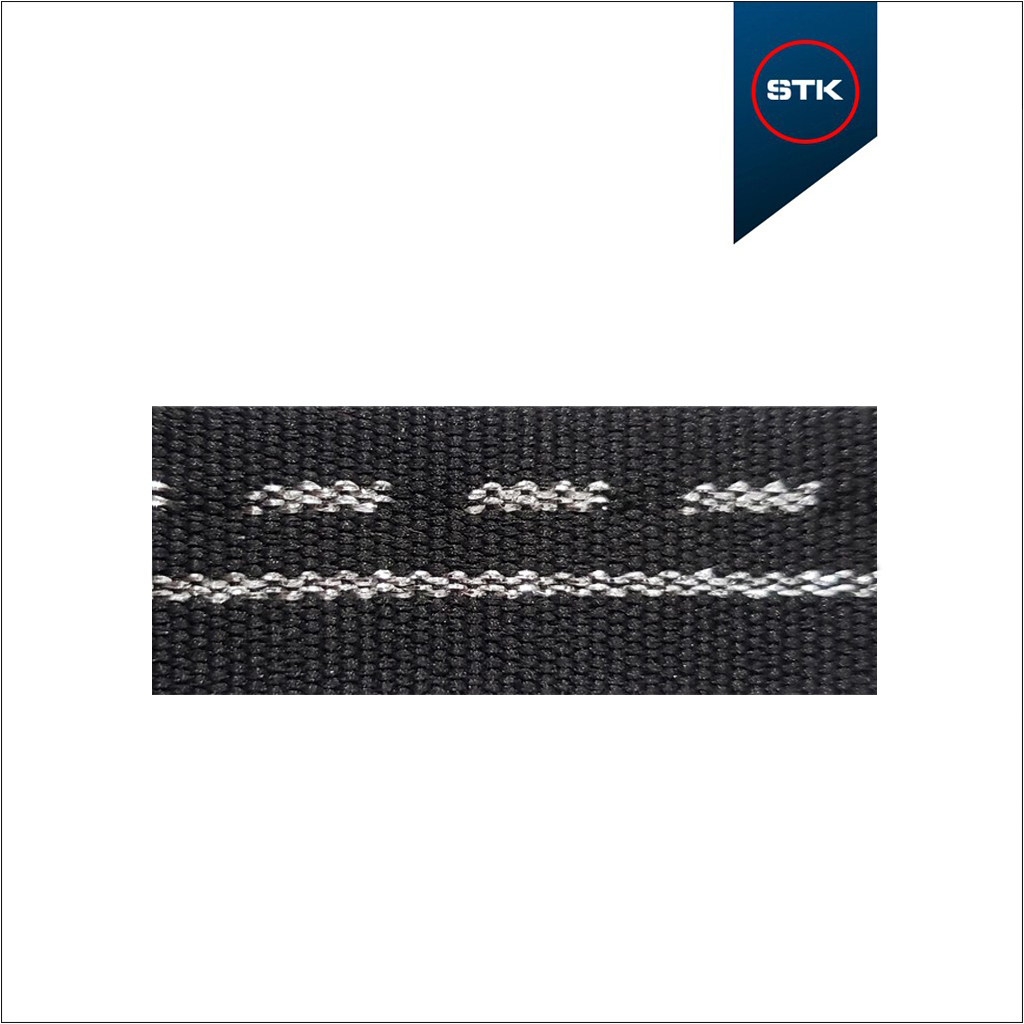 FITA STK 1527 20MM PRETO / LUREX PRATA