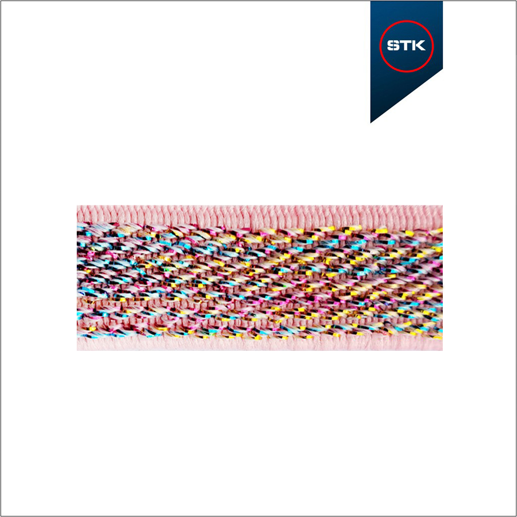 ELÁSTICO STK 171 10MM SALMAO / LUREX MULTICOLOR