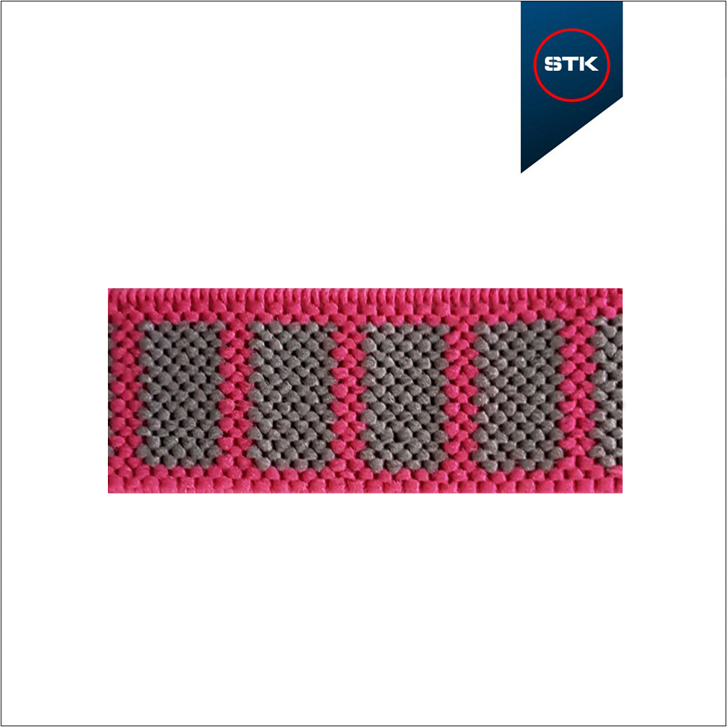 ELÁSTICO STK 1511 10MM PINK / CINZA 1721