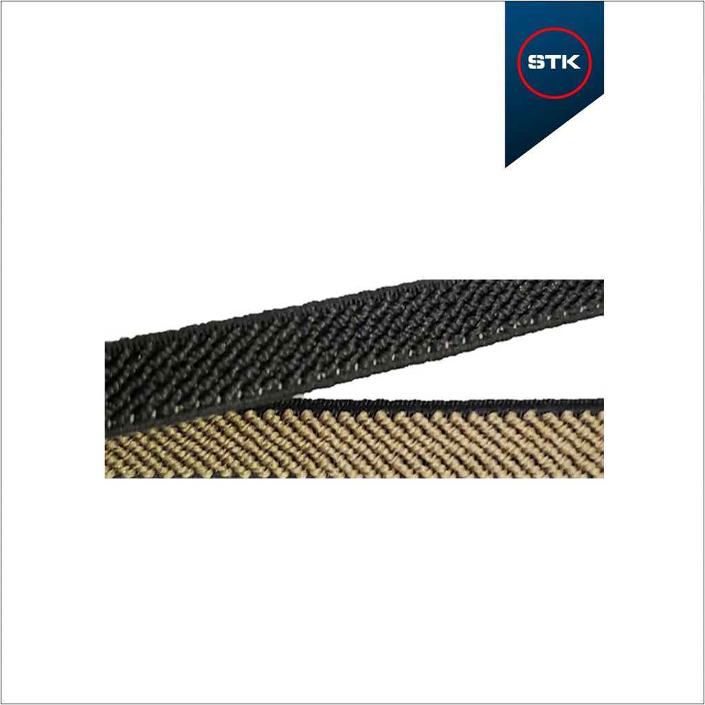 ELÁSTICO STK DIAGONAL DUPLA 07MM PRETO / OLIVA