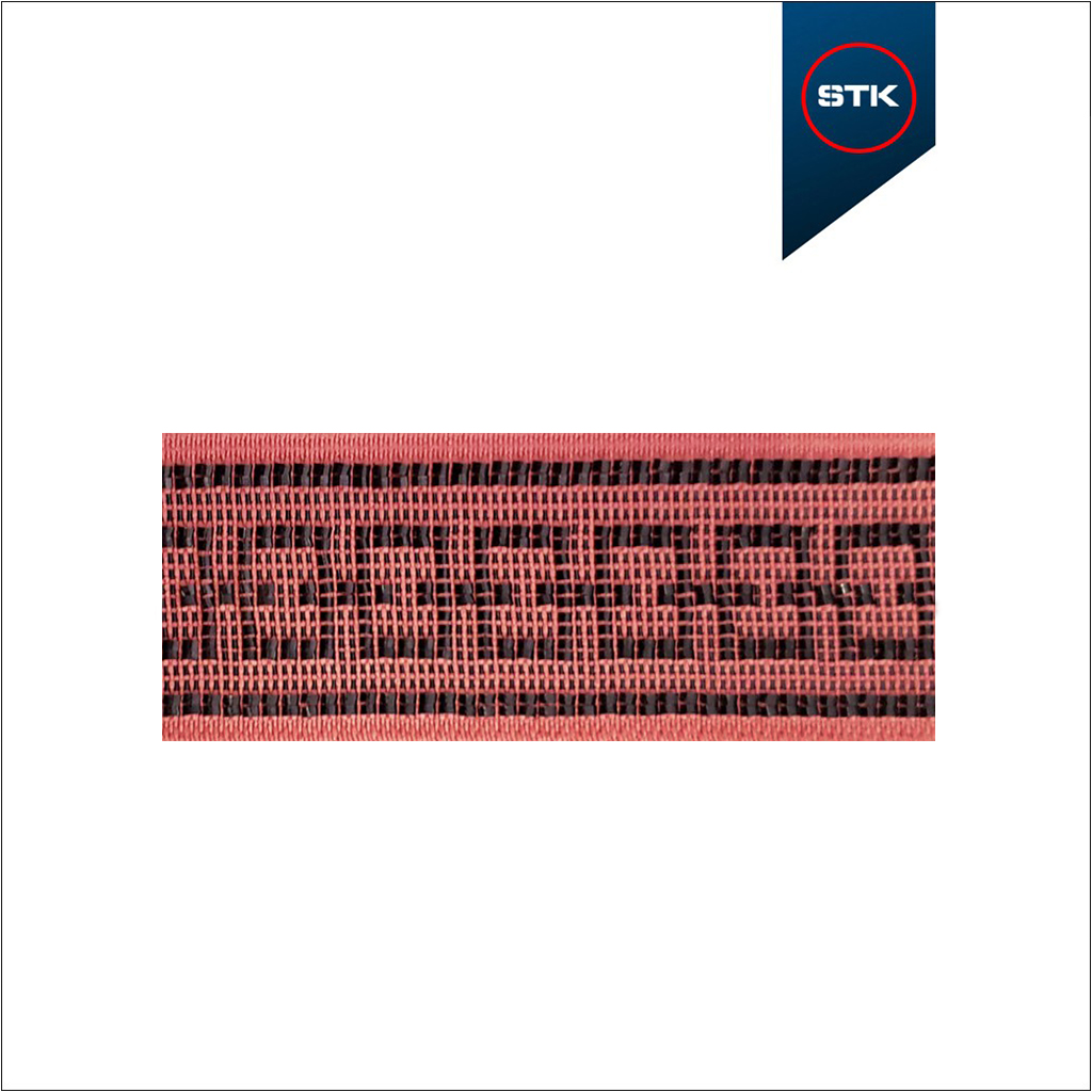 ELÁSTICO STK 1823 30MM VERMELHO 167 / METALIZADO PRETO