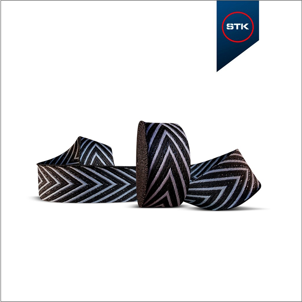 FITA STK 1628 POL 30MM PRETO/CINZA 1722/LUREX PRETO