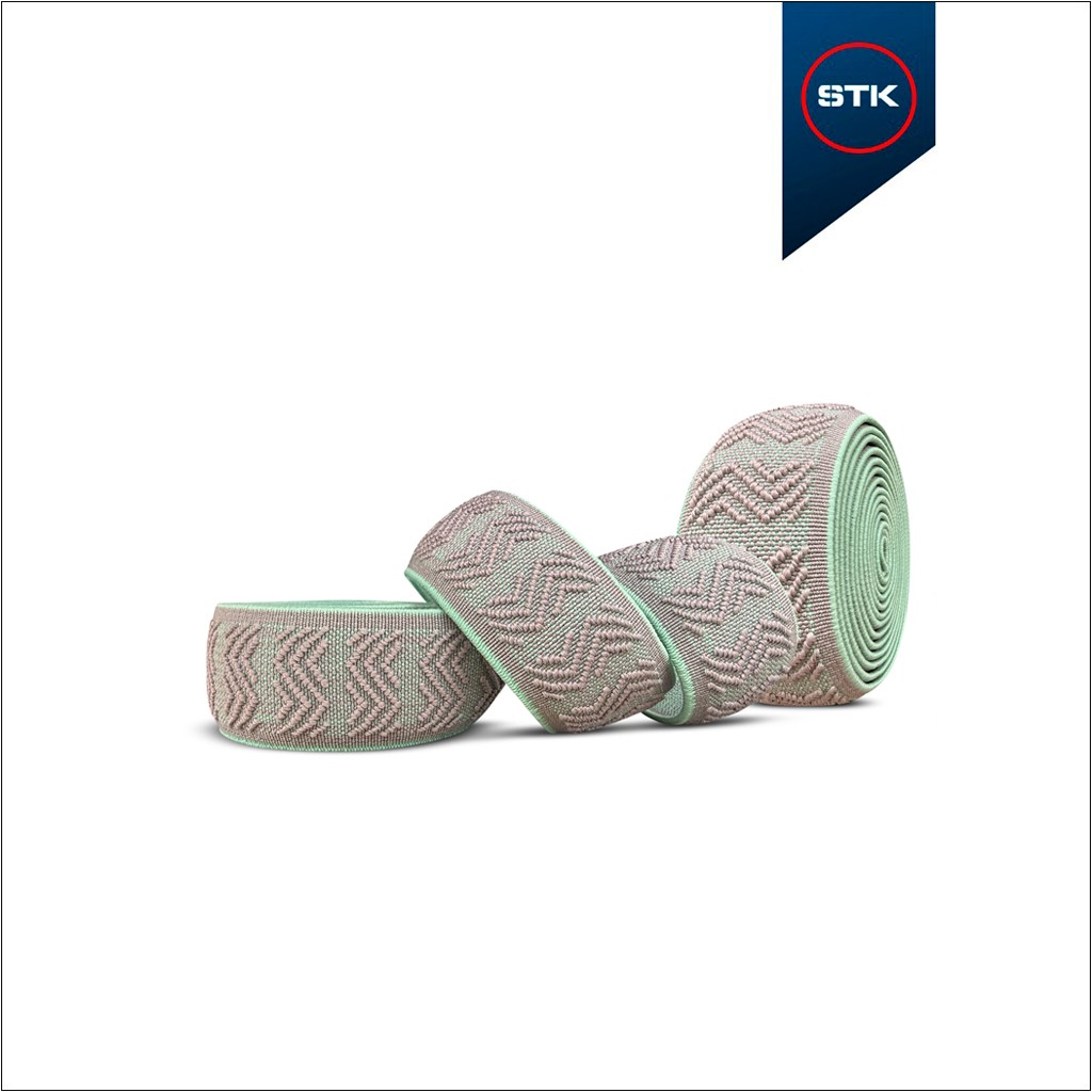 EL&Aacute;STICO STK 2429 40MM GREEN / LAVANDA