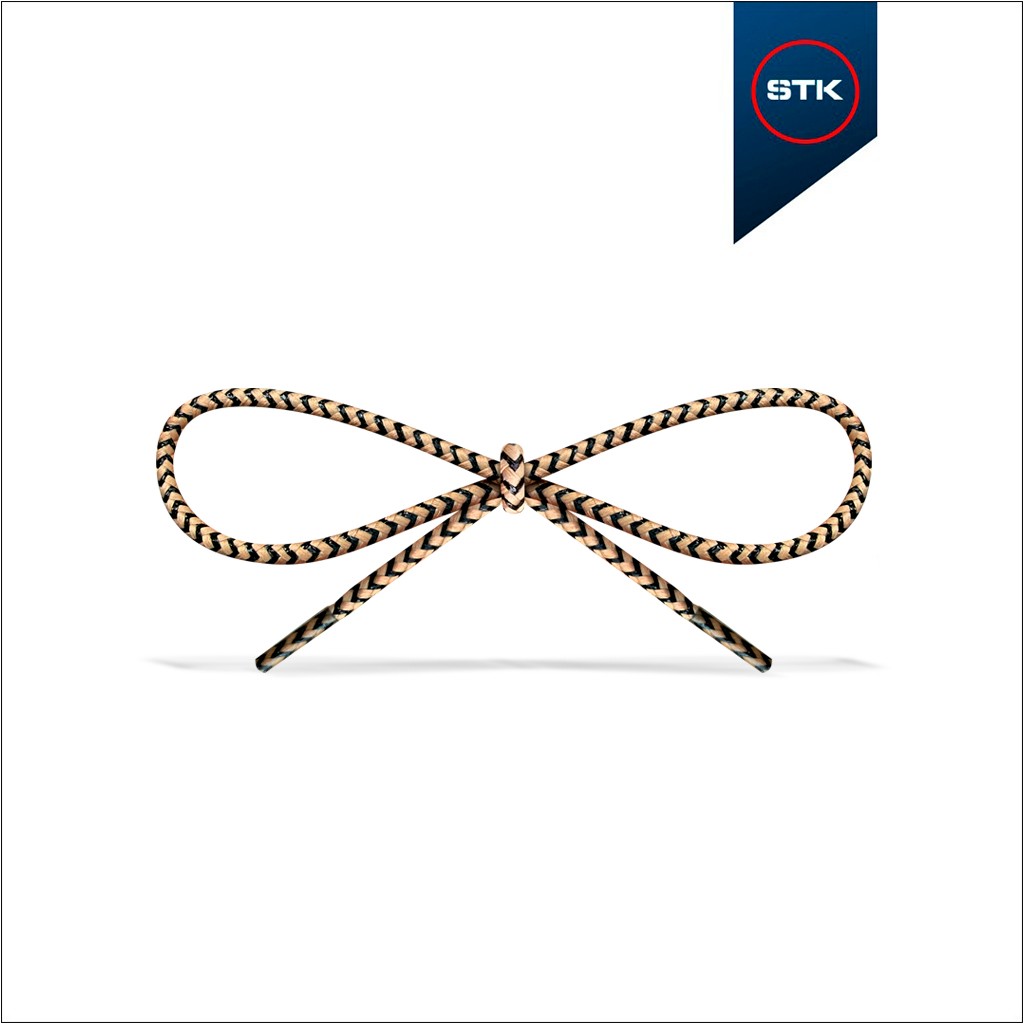 ATACADOR STK 1379 03MM 80CM CARAMELO / LUREX PRETO
