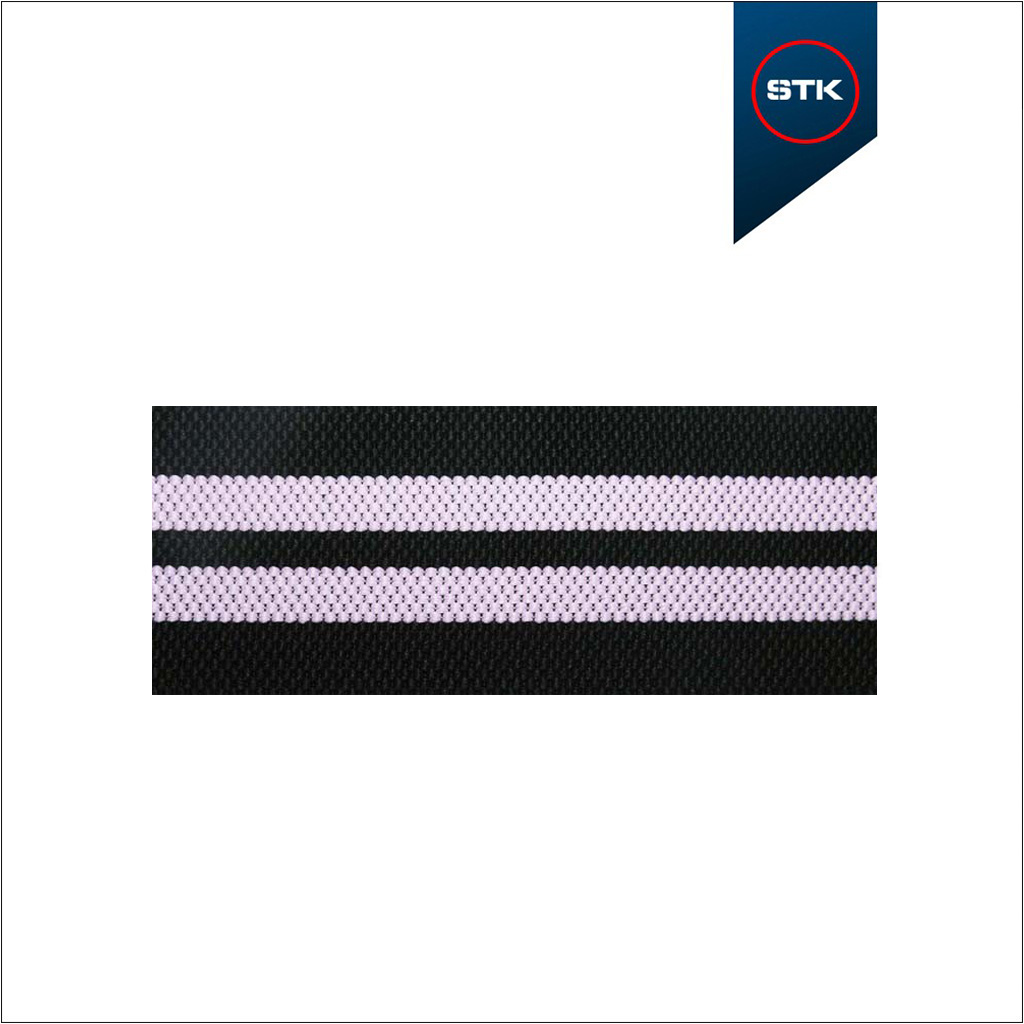 ELÁSTICO STK 163 FAVO DE MEL 80MM PRETO / ROSA